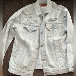 Levi’s distressed denim jacket.